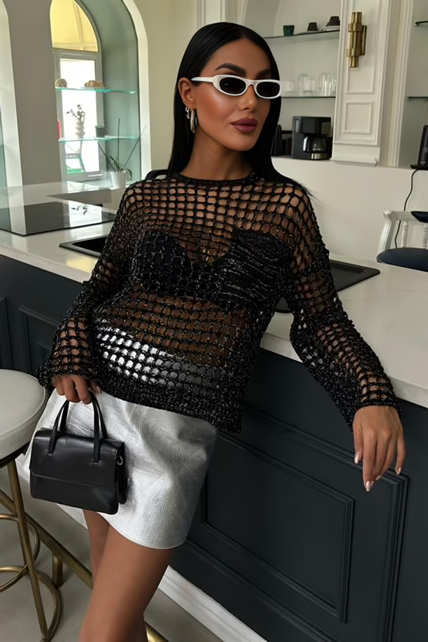 Summer Knit Sweater Veil