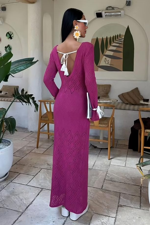 V-Neck Dress Aurelia Purple